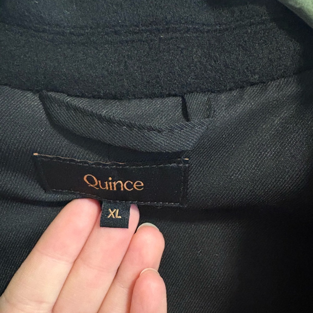 Quince Black Wool Cashmere Coat NWT - Picture 4 of 6